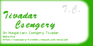 tivadar csengery business card